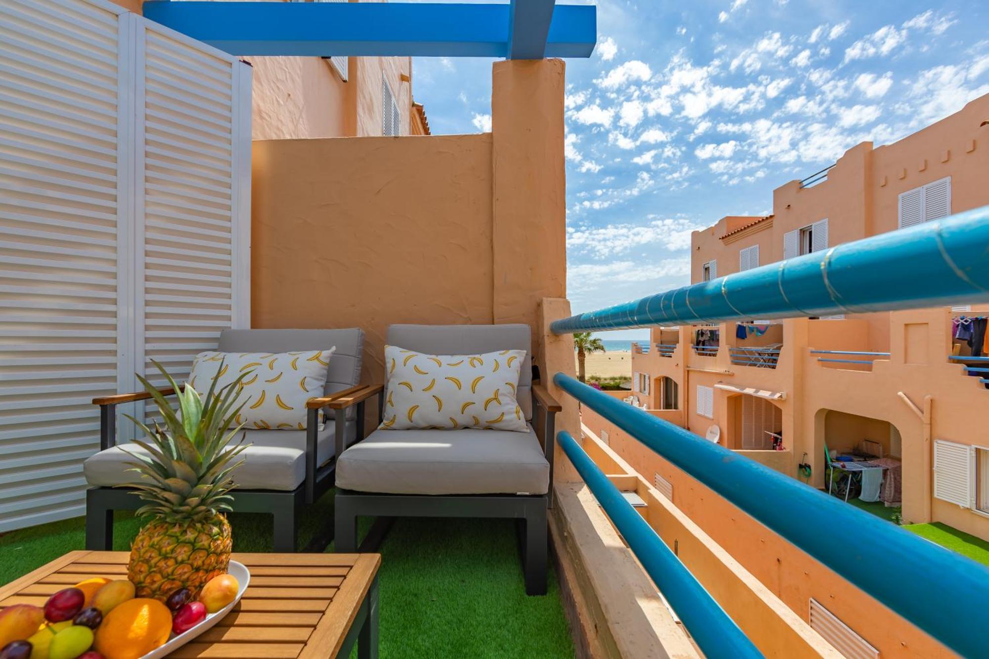 Beachfront, Pool, Terrace, Garage & Fibre Internet Tarifa Buitenkant foto